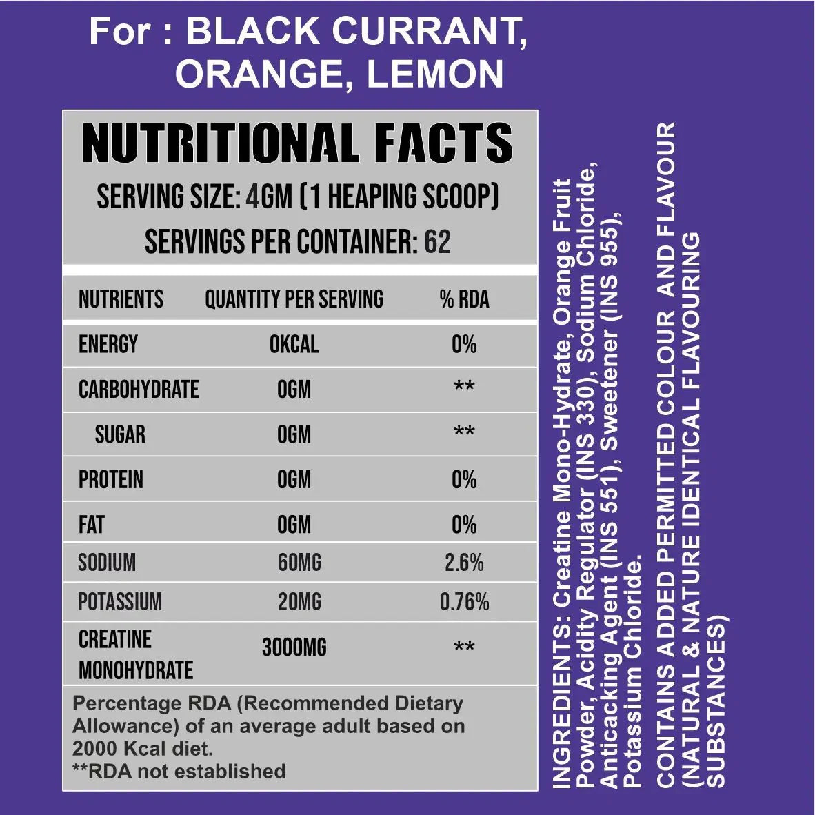 Creatine Monohydrate- Micronized