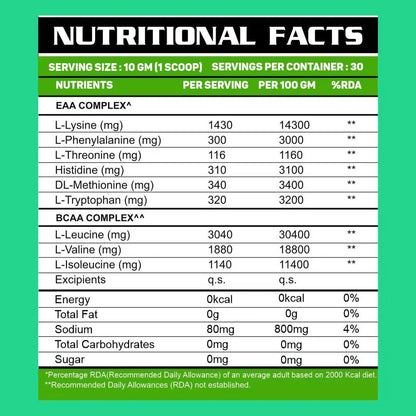 EAA's (9 Essential Amino Acids)